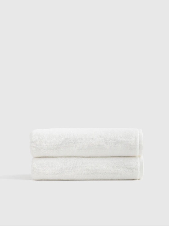 Quince Other - QUINCE Turkish Ribbed Quick Dry Bath Towels White 7566
